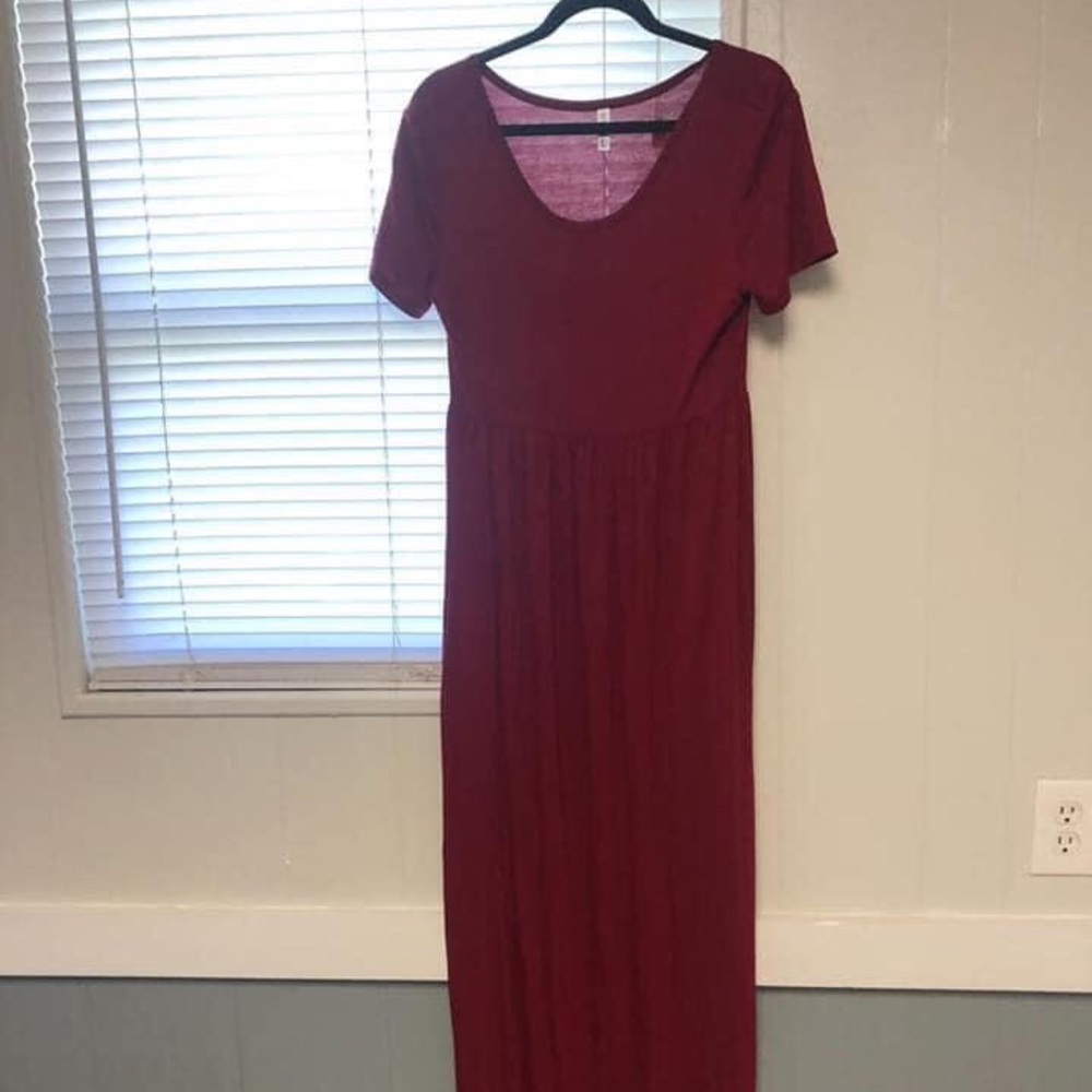 Red maxi dress